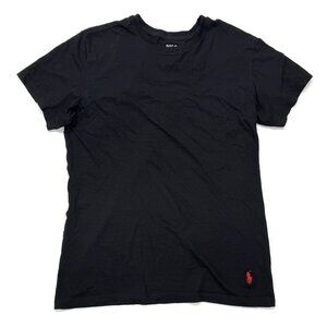 Polo Ralph Lauren T-Shirt Mens Large‎ Slim Black Short Sleeve Tee Crewneck Logo